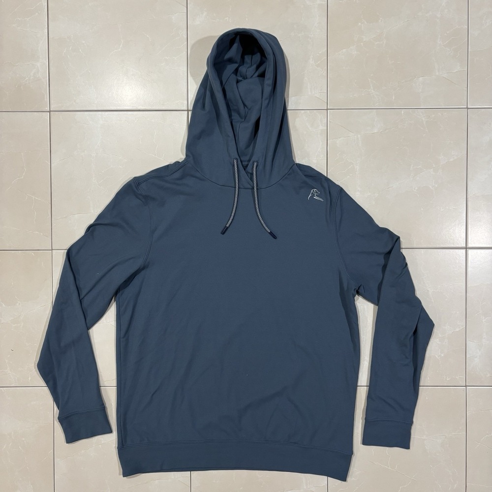 Rhoback Hoodie Mens Small Heathered Blue Performance Hesi Golf Stretch